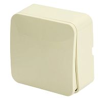 Выключатель открытой установки 1-клавишный, STEKKER, 250В, 10А, IP20, серия София, слоновая кость, MSW10-10-04