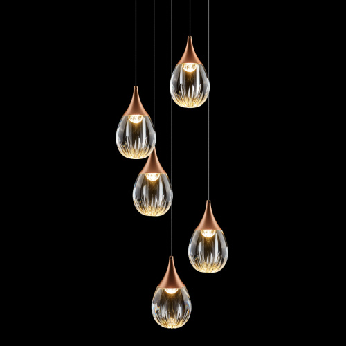 Подвесной светильник MD24001004-5A copper/clear фото 2 Подвесной светильник MD24001004-5A copper/clear фото 2