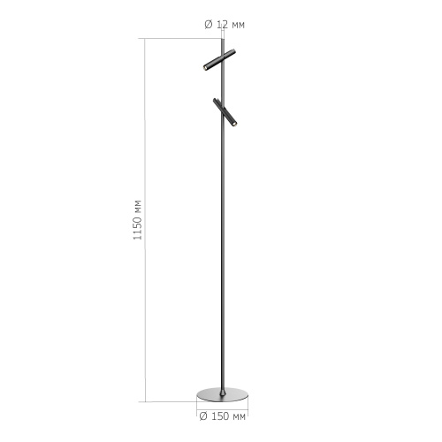SL6210.405.02 Светильник напольный ST-Luce Черный/Черный, Золотистый LED 2*3W 3000K LILT фото 2