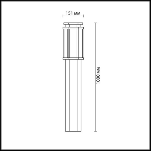 4048/1F NATURE ODL18 707 темно-серый/белый Уличный светильник, 100см IP44 E27 100W 220V GINO фото 2