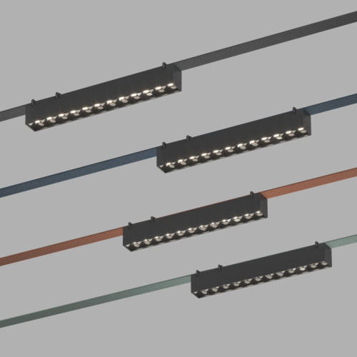 DK5670-BK Cветильник для трека-ремня Belty Smart, серия Grill, со светодиодом, L323*W40*H45мм, 48V DC, 12W, RA90, 24°, 2700-6000K, IP20, черный, алюминий фото 4