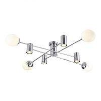 SLE1105-102-08 Светильник потолочный Хром/Белый GU10+E27 4+4*5+60W RAITO