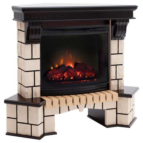 Электрокамин RealFlame Stone Coner AO античный дуб c Evrika 25,5 LED фото 3
