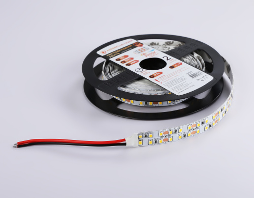 Светодиодная лента двухрядная 12В 2835 240Led 24Вт/м 3000K IP20 5м фото 7
