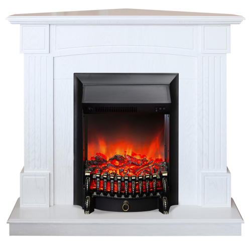 Электрокамин RealFlame Andrea Corner WT фактурный белый с очагом Fobos Lux Black Электрокамин RealFlame Andrea Corner WT фактурный белый с очагом Fobos Lux Black