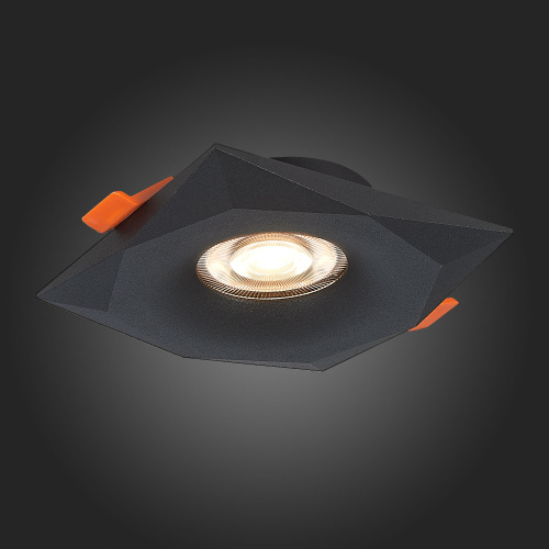 ST203.408.01 Св-к встр. Черный GU10 1*50W  L95xW95xH25 220V Без ламп Встраиваемые светильники фото 9