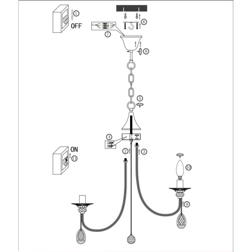Подвесная люстра Arte Lamp DALLAS A8540LM-5BK фото 3 Подвесная люстра Arte Lamp DALLAS A8540LM-5BK фото 3
