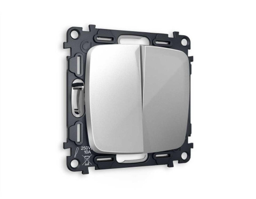 Комплект механизма 2-кл проходного выключателя AMBRELLA VOLT OMEGA Серебро глянец QUANT (OP4030, VM120) MO403020 Комплект механизма 2-кл проходного выключателя AMBRELLA VOLT OMEGA Серебро глянец QUANT (OP4030, VM120) MO403020