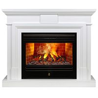 Электрокамин RealFlame Marco 25,5/26 WT белый с очагом 3D Novara