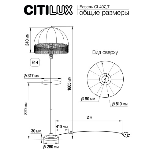 Citilux Базель CL407923T Торшер патина со столиком и красным абажуром фото 11 Citilux Базель CL407923T Торшер патина со столиком и красным абажуром фото 11
