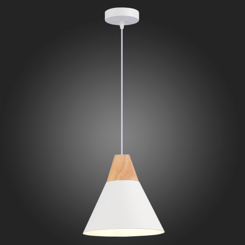 SLE125103-01 Светильник подвесной Белый/Белый, Светлое дерево E27 1*60W MODICA фото 6