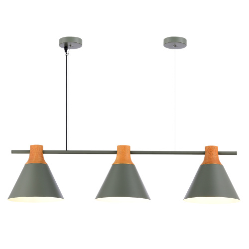SLE125113-03 Светильник подвесной Серый/Серый, Светлое дерево E27 3*60W MODICA фото 6