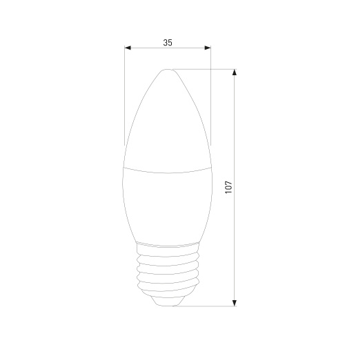 Светодиодная лампа "Свеча" Dimmable C35 7W 4200K E27 BLE2775 фото 2 Светодиодная лампа "Свеча" Dimmable C35 7W 4200K E27 BLE2775 фото 2