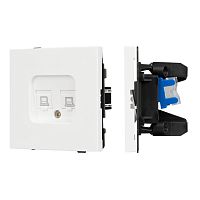 Механизм компьютерной розетки двойной SCT-TENDO-MPC2-SFPL-WH (RJ-45, CAT6) Arlight 054598