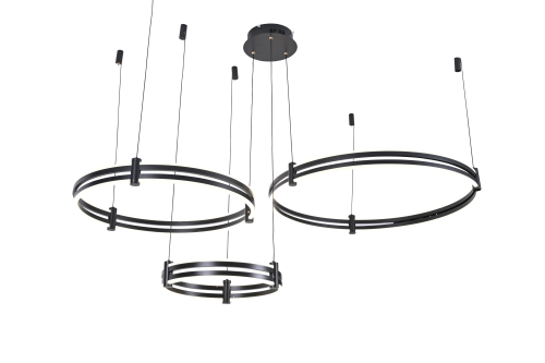 Люстра кольца черная LED 228Вт D80+60+40см Zortes DUBLE-R ZRS.27510.03 фото 7