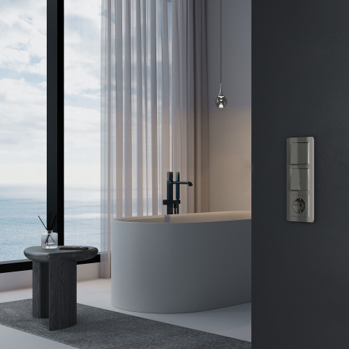 Перекрестный выключатель двухклавишный (графит акрил) W1123044 фото 2 Перекрестный выключатель двухклавишный (графит акрил) W1123044 фото 2