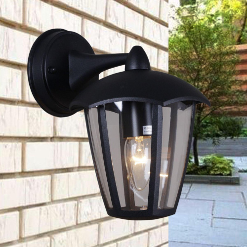 Уличный настенный светильник Reluce 08304-9.2-001SJ Top mount BK фото 2