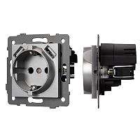 Механизм розетки с USB зарядкой SCT-MUAA-PL-GR-V (250V, 16A) Arlight 049820