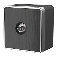 ТВ-розетка оконечная Gallant графит рифленый W5083004