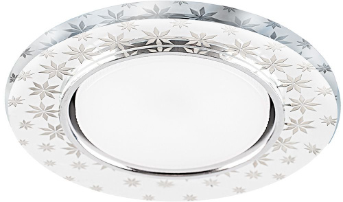Светильник встраиваемый с белой LED подсветкой Feron CD4030 потолочный GX53 без лампы, прозрачный Светильник встраиваемый с белой LED подсветкой Feron CD4030 потолочный GX53 без лампы, прозрачный