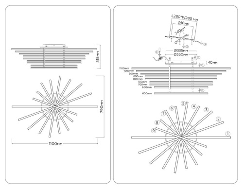 Люстра Ambrella Light COMFORT FL6292 фото 8