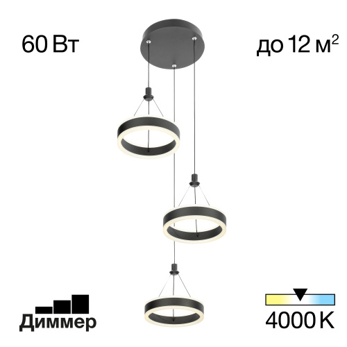 Citilux Дуэт CL719031 LED Подвесной светильник Чёрный Citilux Дуэт CL719031 LED Подвесной светильник Чёрный