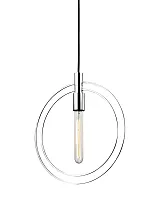 Серебряный потолочный светильник "Бекки"