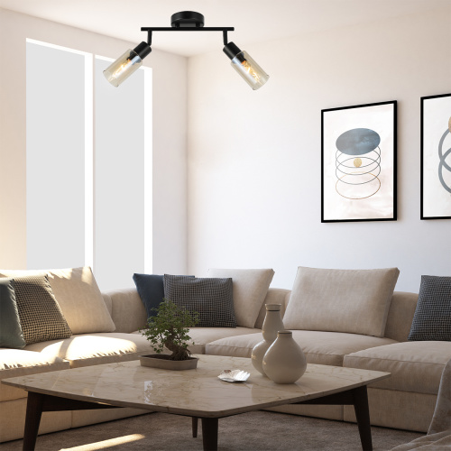 Настенно-потолочный свет Escada 10172/2A E14*40W Black/Amber фото 2 Настенно-потолочный свет Escada 10172/2A E14*40W Black/Amber фото 2