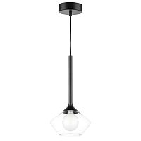 801202 Люстра VETRO 1х6W(led) G9 ЧЕРНЫЙ/ПРОЗРАЧНЫЙ