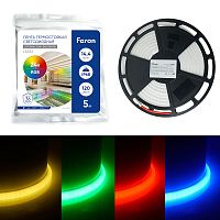 Светодиодная неоновая лента Feron LS551, 120SMD(4040)/м 14.4Вт/м 24V 5000*13*13мм RGB, IP68, неоновая