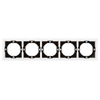 Рамка 5-местная, STEKKER, серия Мия, PFR00-3005-01, белая магнолия