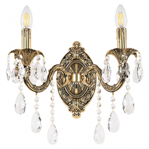 Бра с хрустальными подвесками AL7901B10/2/175 B GB Bohemia Ivele Crystal (Богемия Ивеле Кристалл)