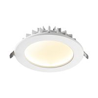 358806 SPOT NT21 556 белый Светильник встраиваемый светодиодный IP20 LED 12W 960Лм 3000K 100-240V GESSO