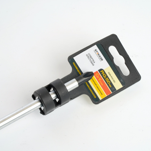 Отвертка крестовая STEKKER Ph 3 х 150 мм, Cr-V, SDM-PH3-150 фото 4