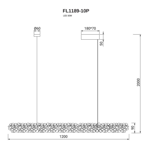 Люстра подвесная Iluminar FL1189-10P фото 2 Люстра подвесная Iluminar FL1189-10P фото 2
