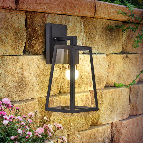 Уличный настенный светильник Germes D IP33 GL 1015D чёрный фото 2 Уличный настенный светильник Germes D IP33 GL 1015D чёрный фото 2