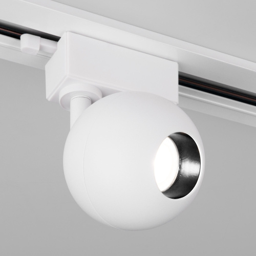 Трековый светодиодный светильник для однофазного шинопровода Ball Белый 8W 4200K LTB76 фото 4