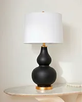 Чёрная настольная лампа "Мерсер"