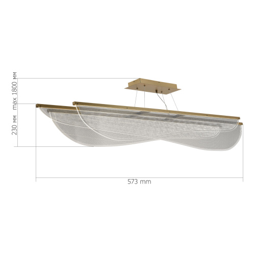 SL6509.223.01 Светильник подвесной ST-Luce Золотистый/Прозрачный LED 1*60W 4000K FESALE фото 2