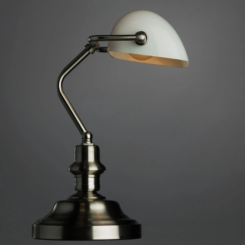 Кабинетная настольная лампа Arte Lamp BANKER A2491LT-1SS фото 2 Кабинетная настольная лампа Arte Lamp BANKER A2491LT-1SS фото 2