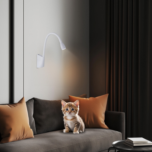 Citilux Декарт CL704340 LED Бра гибкое с выключателем Белое фото 10 Citilux Декарт CL704340 LED Бра гибкое с выключателем Белое фото 10