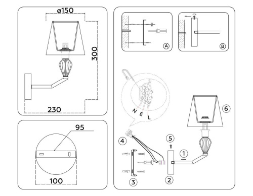 Бра Ambrella Light High Light Ceramo Classic LH75065 фото 8 Бра Ambrella Light High Light Ceramo Classic LH75065 фото 8