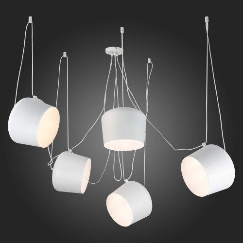 SLE120653-05 Светильник подвесной Белый/Белый E27 5*40W TRIESTE фото 5 SLE120653-05 Светильник подвесной Белый/Белый E27 5*40W TRIESTE фото 5