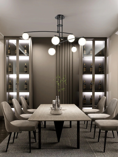 Потолочный светильник 8119P/6 black фото 3