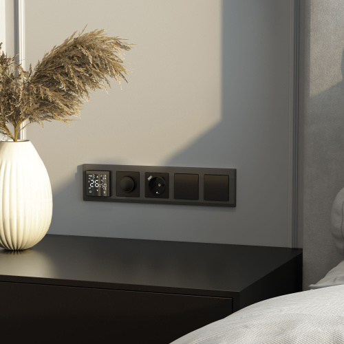 Перекрестный выключатель одноклавишный (черный матовый) W1113008 фото 6 Перекрестный выключатель одноклавишный (черный матовый) W1113008 фото 6