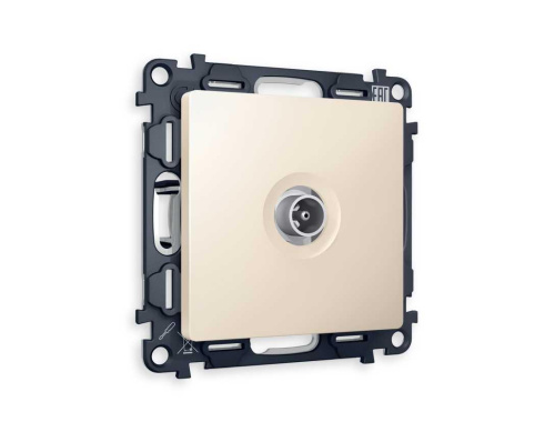 Комплект механизма TV розетки оконечной AMBRELLA VOLT ALFA Бежевый матовый 50-870 MHz 1dB QUANT (AP3330, VM202) MA333010