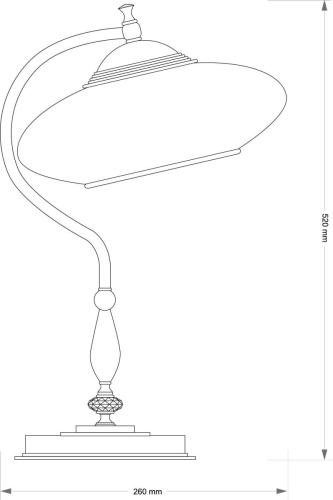 Настольный светильник KUTEK San Marino Klosz SAN-LN-1(P)CR фото 3