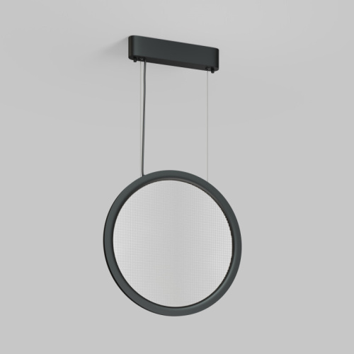 Подвесной светильник вертикальный VEIL, 25 Вт, ?450?1950 мм, LED 2700-6000K, IP20, пульт Д/У (в комплекте), черный, алюминий, акрил фото 4