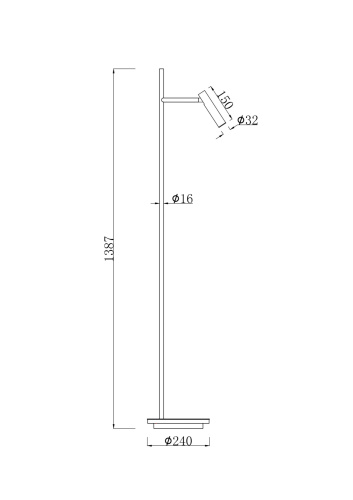 Напольный светильник (торшер) Maytoni Z010FL-L8B3K фото 4