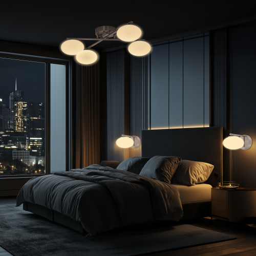 Citilux ATMAN SMART CL226A141 RGB LED Умная люстра Матовый Хром фото 14